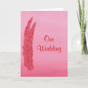 Cartes d'invitation de mariage Rouge Rose