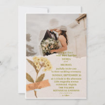 Cartes d'invitation de mariage simples qui exprime