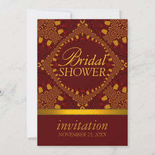 Cartes d'invitation de mariage tribal batik Terre