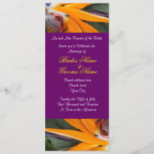 Cartes d'invitation de mariage tropical Passion au