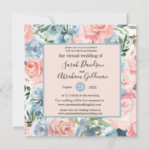 Cartes d'invitation de mariage virtuelles - Floral