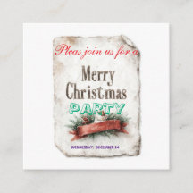 cartes d'invitation de Noël