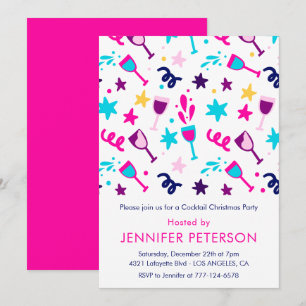 Cartes d'invitation de Noël pour cocktail Moderne 