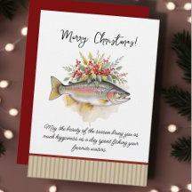 Cartes d'invitation de Noël pour la pêche