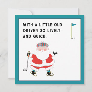 Cartes d'invitation de Noël pour le golf