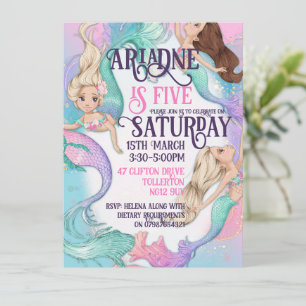 Cartes d'invitation de Petites Sirènes