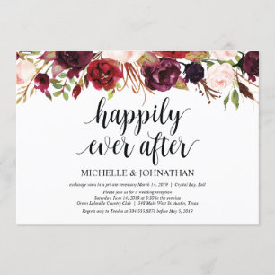 Cartes d'invitation de réception de mariage champê