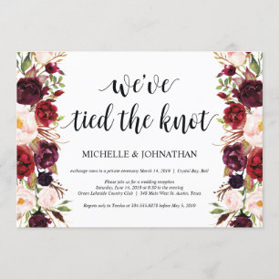 Cartes d'invitation de réception de mariage champê