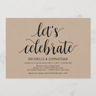 Cartes d'invitation de réception de mariage en fui