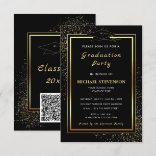 Cartes d'invitation de remise de diplômes à paille