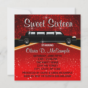 Cartes d'invitation de star de cinéma sur tapis ro