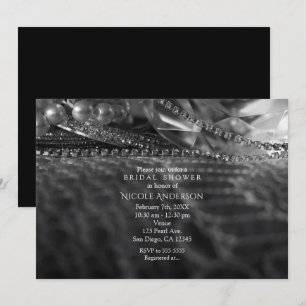 Cartes d'invitation Diamants et Perles Vintage Gla