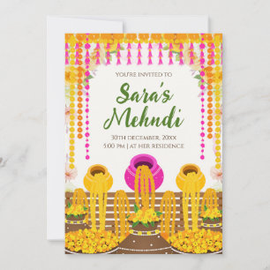 Cartes d'invitation Digital Henna Party & invitati