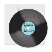 Cartes d'invitation Disques Vinyles