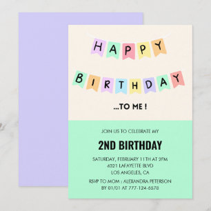 Cartes d'invitation drôles pour un 2ème anniversai