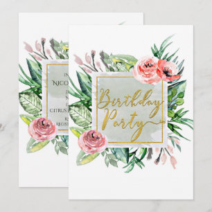Cartes d'invitation élégantes et modernes pour fêt