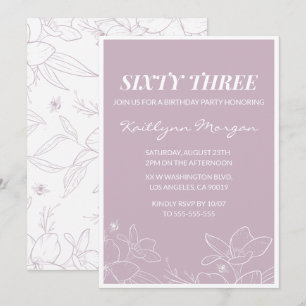 Cartes d'invitation élégantes modernes florales po