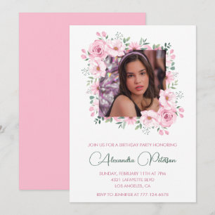 Cartes d'invitation élégantes pour 14 ans Photo Bo