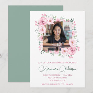 Cartes d'invitation élégantes pour 14 ans Photo Bo