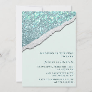 Cartes d'invitation élégantes pour 20e anniversair