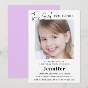 Cartes d'invitation élégantes pour 6ème anniversai