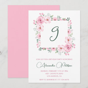 Cartes d'invitation élégantes pour 9ème anniversai
