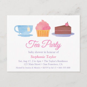 Cartes d'invitation élégantes pour une Baby Shower
