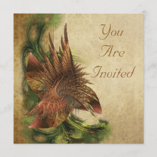 Cartes d'invitation Fleur de Paradis Fractale