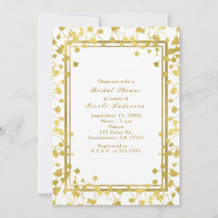 Cartes d'invitation florales chic Baby's Breath bl