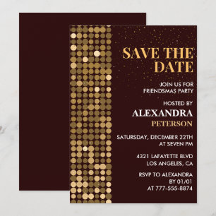 Cartes d'invitation Friendsmas à sauvegarder la da