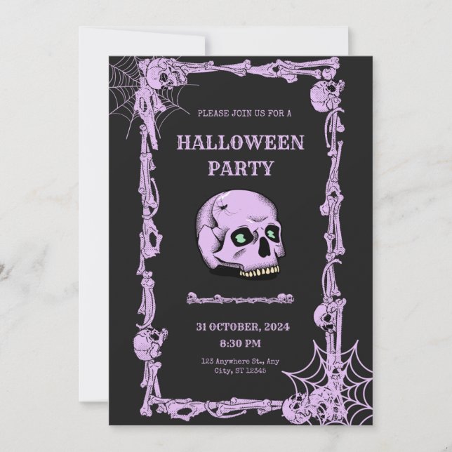 Cartes d'invitation Halloween ! (Devant)