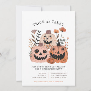 Cartes d'invitation Halloween pour la tournée des 