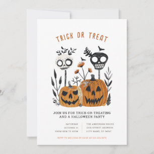 Cartes d'invitation Halloween pour un Trick or Tre