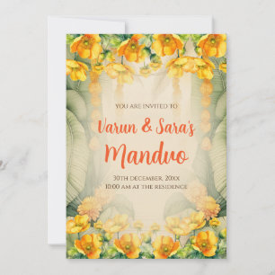 Cartes d'invitation Mandap Mahurat Mandvo invitati