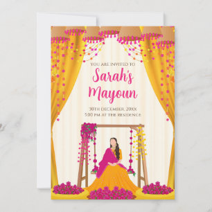 Cartes d'invitation Mayoun invitations Haldi invit