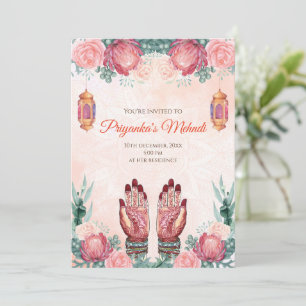 Cartes d'invitation Mehndi & invitations pour une 