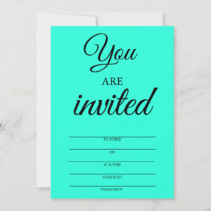 Cartes d'invitation Miami Blue pour Soirée