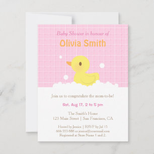 Cartes d'invitation mignonnes pour une baby shower