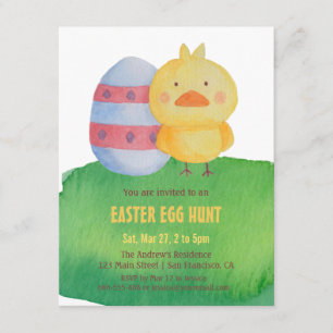 Cartes d'invitation mignonnes pour une chasse aux