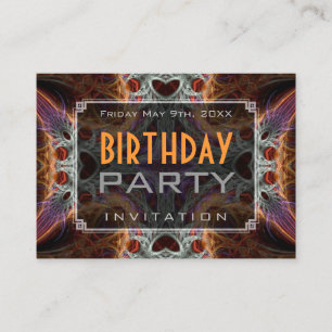 Cartes d'invitation miniatures d'anniversaire Frac