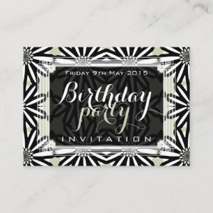 Cartes d'invitation miniatures d'art à motif de ma