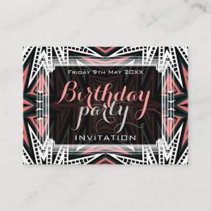 Cartes d'invitation miniatures d'art tribal modern