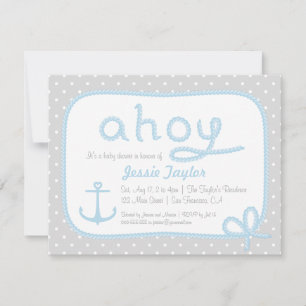 Cartes d'invitation minimalistes sur le thème naut