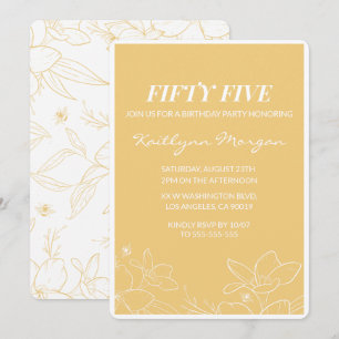 Cartes d'invitation modernes pour 55e anniversaire