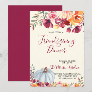 Cartes d'invitation modernes pour Friendsgiving av