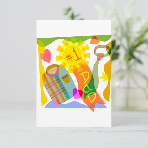 Cartes d'invitation Papa numéro un