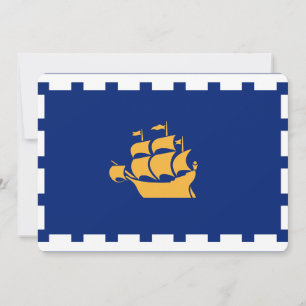 Cartes d'invitation patriotiques avec drapeau de Q