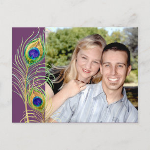 Cartes d'invitation "Peacock Feathers" pour annonc