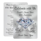 Cartes d'invitation personnalisées avec diamants, 