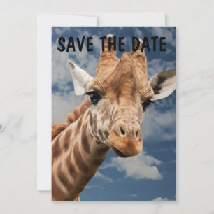 CARTES D'INVITATION PERSONNALISÉES GIRAFFE JUNGLE